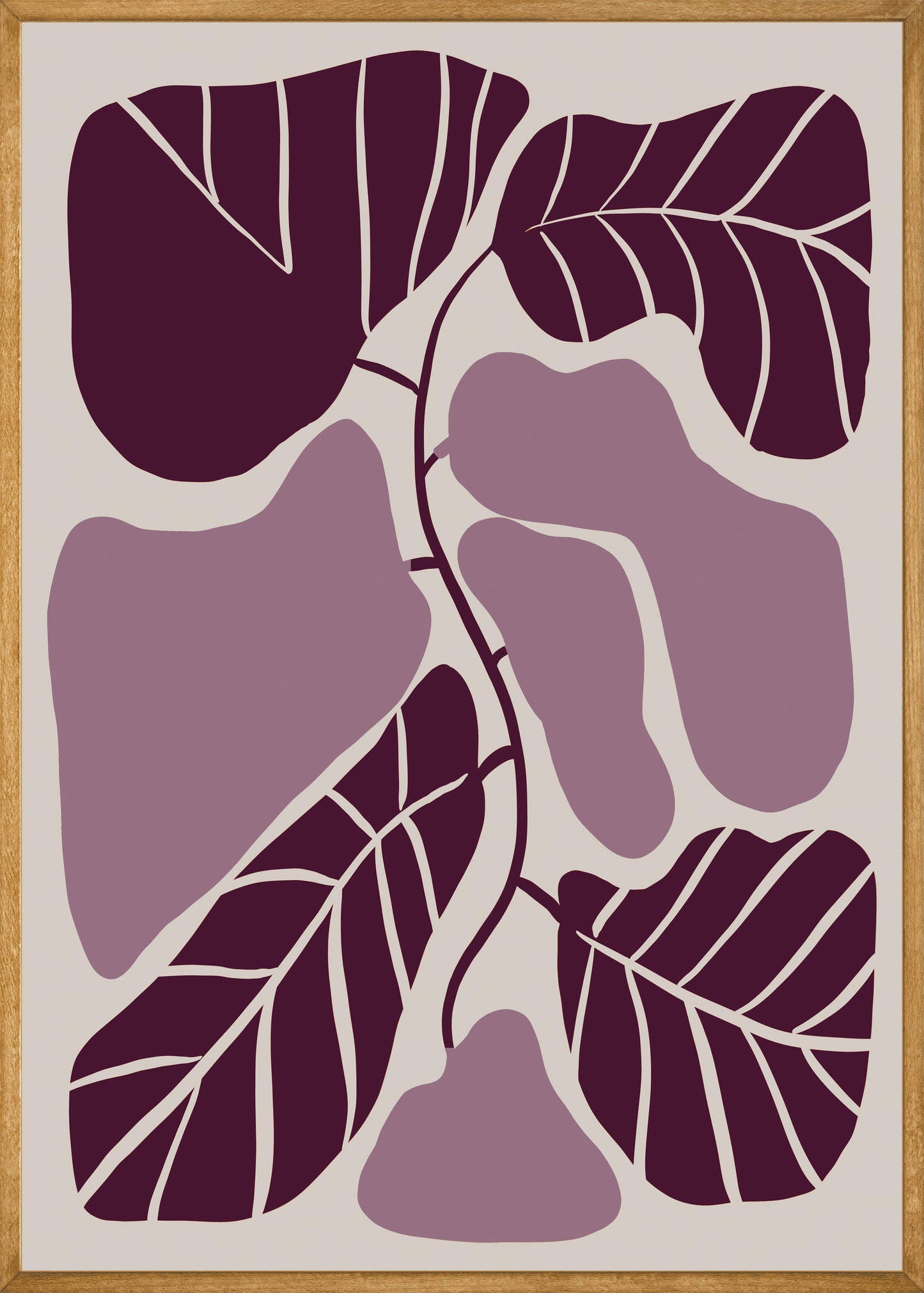 Botanische Monstera Poster Paars
