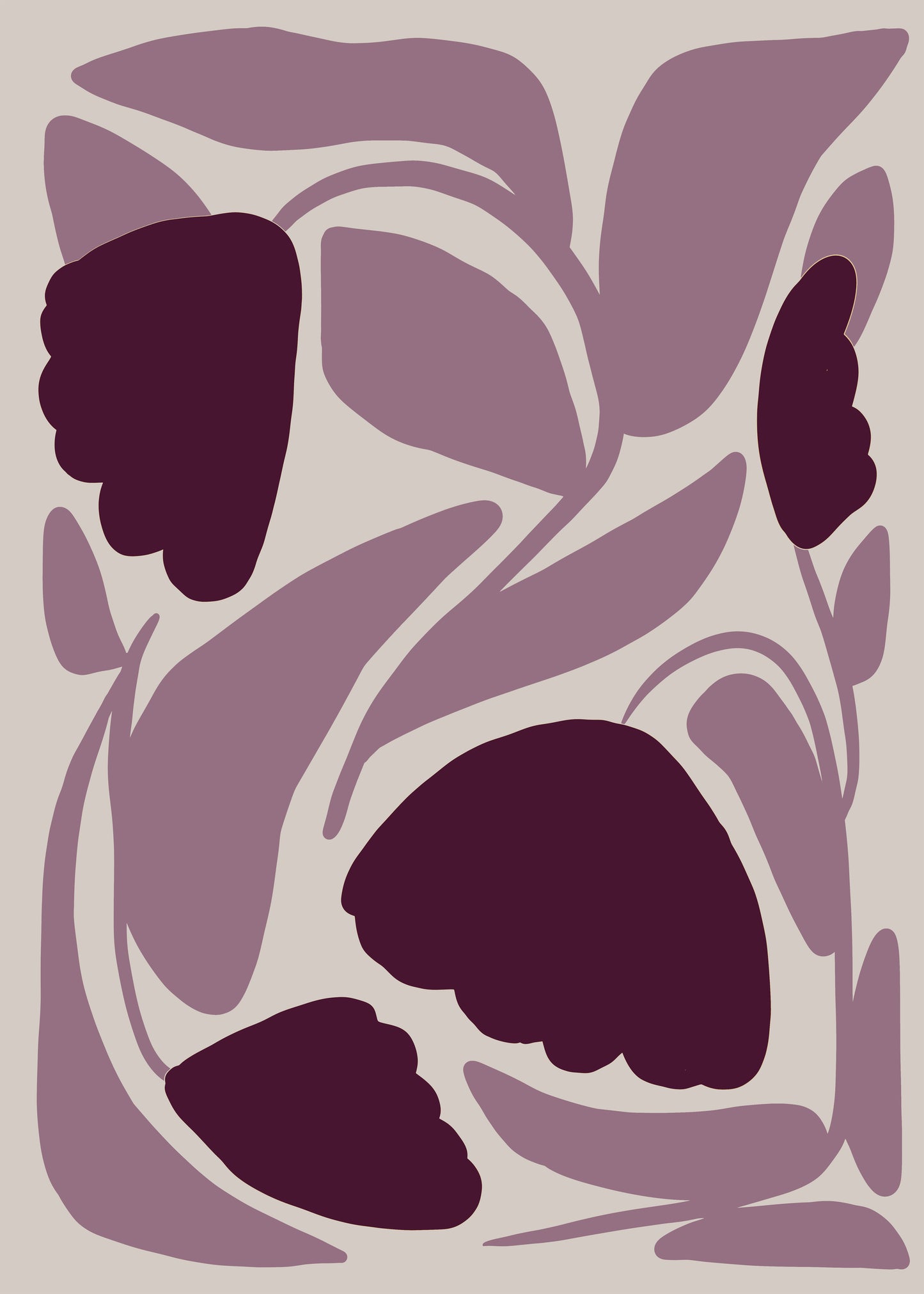 Floral Harmony Paars Poster