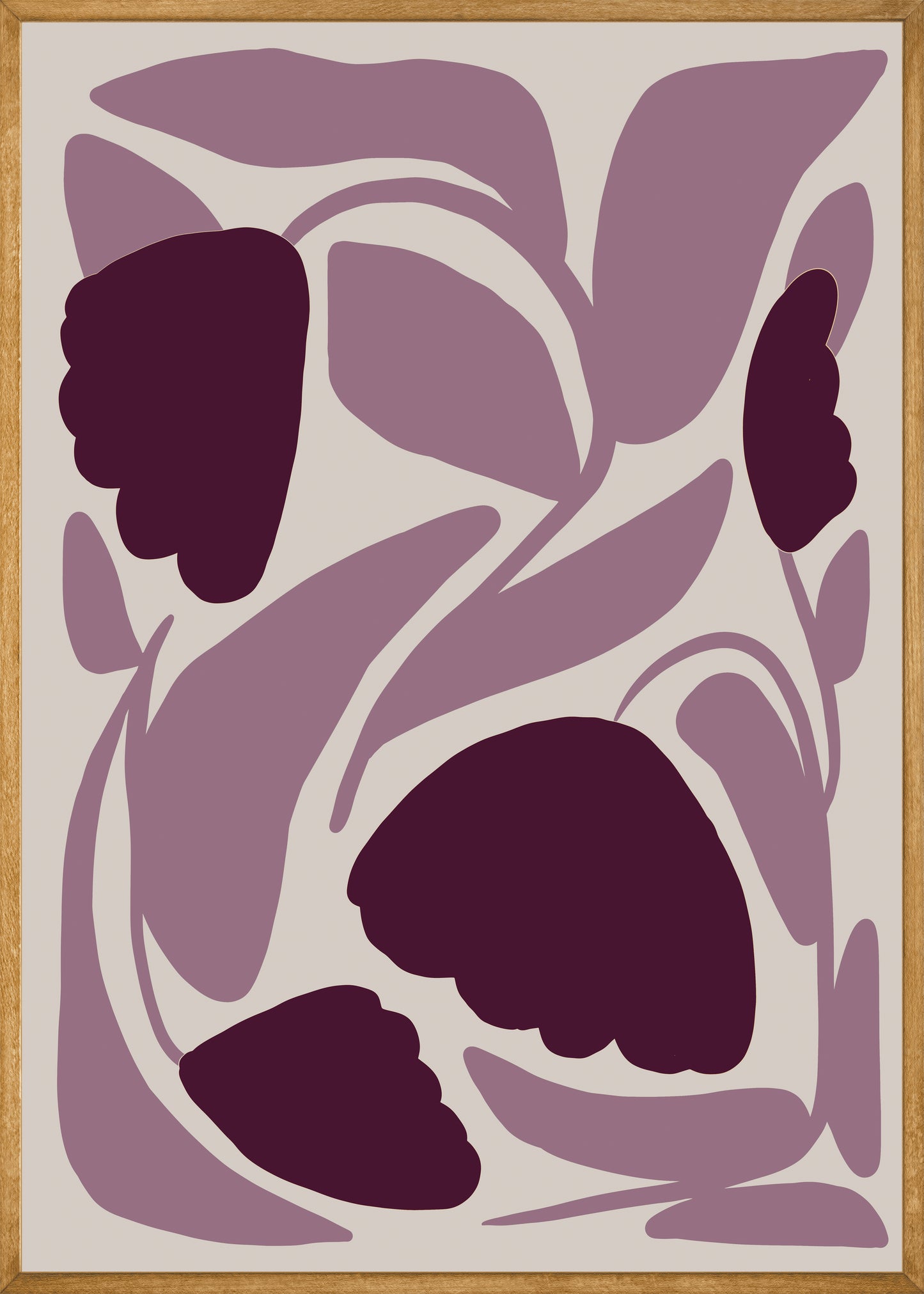 Floral Harmony Paars Poster