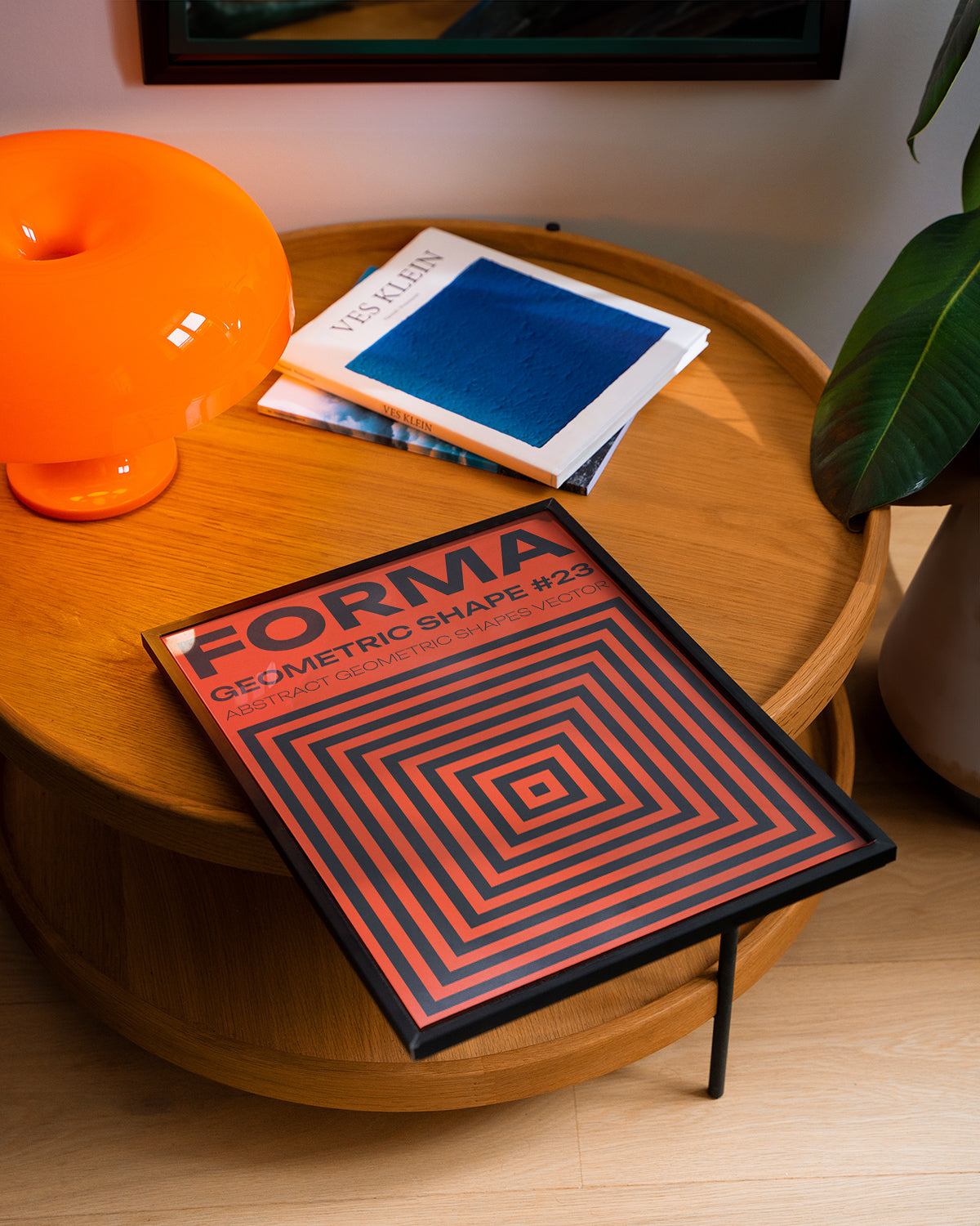 Forma Geometric Shape, Orange & Black Poster