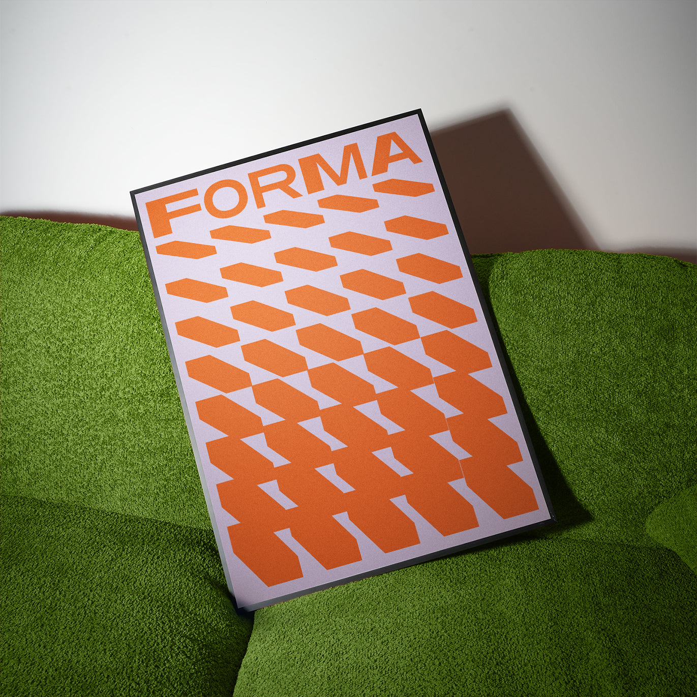 Geometric Forma, Orange & Lilac Poster