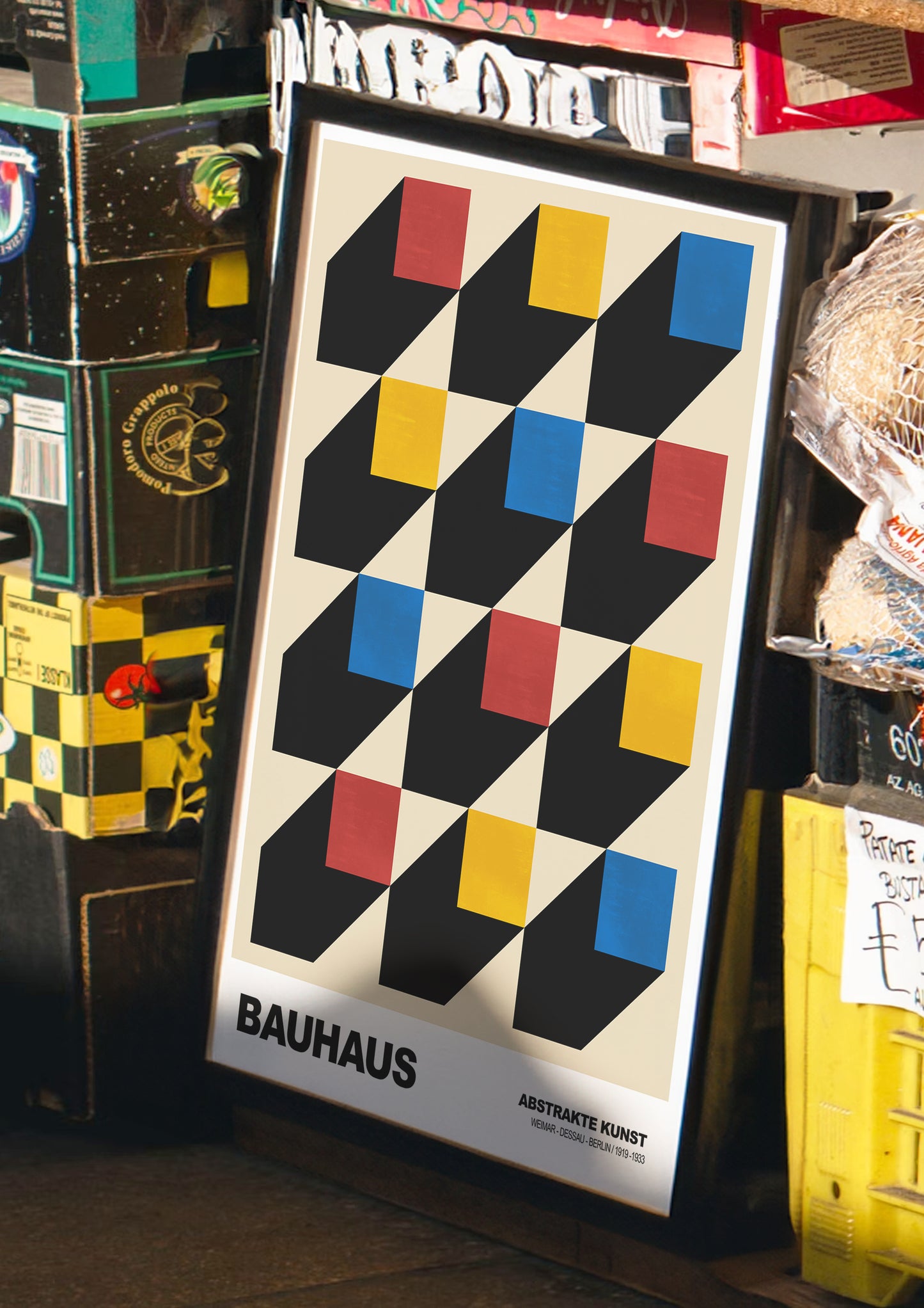 Gestapeld Zicht Bauhaus poster