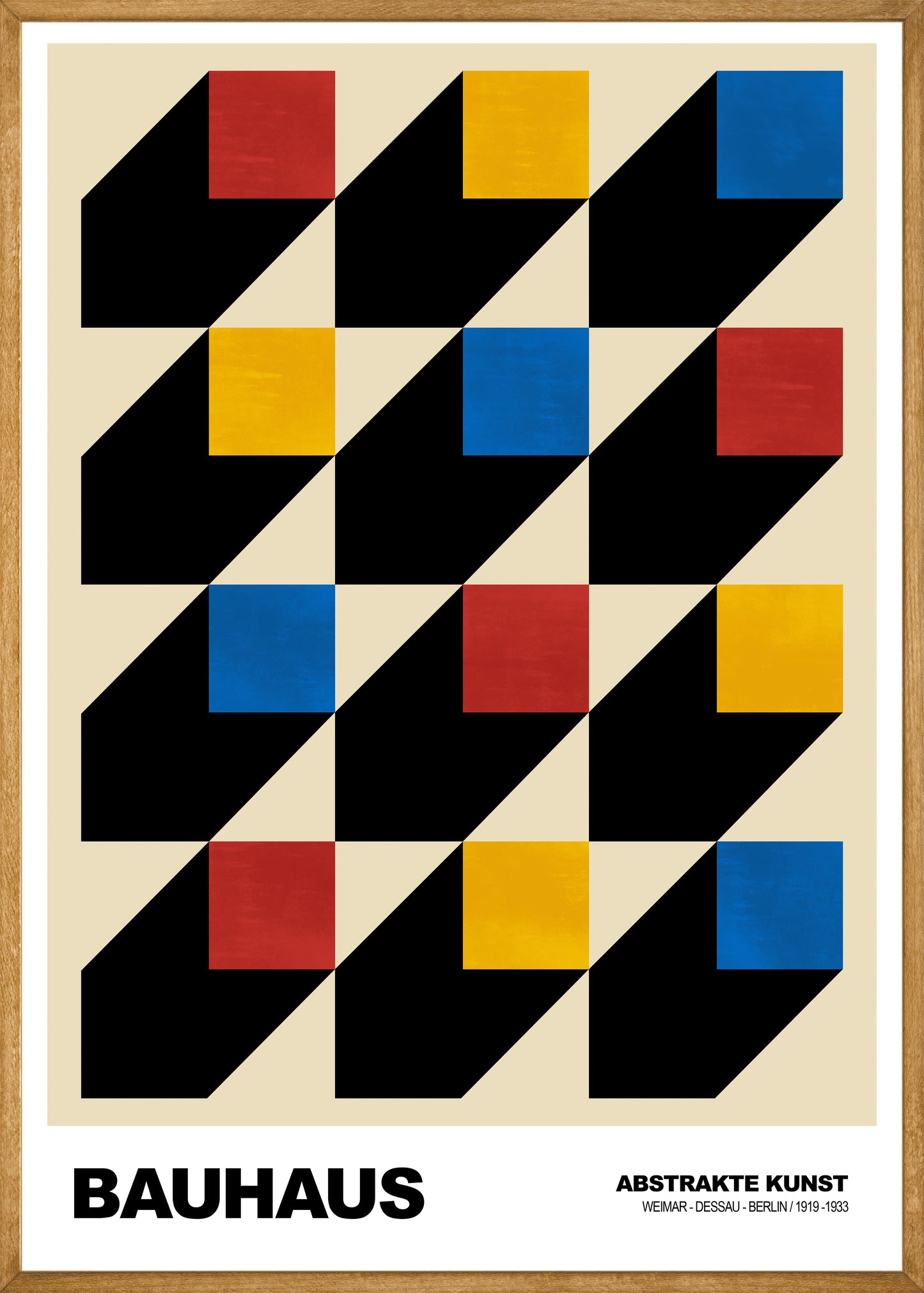 Gestapeld Zicht Bauhaus poster