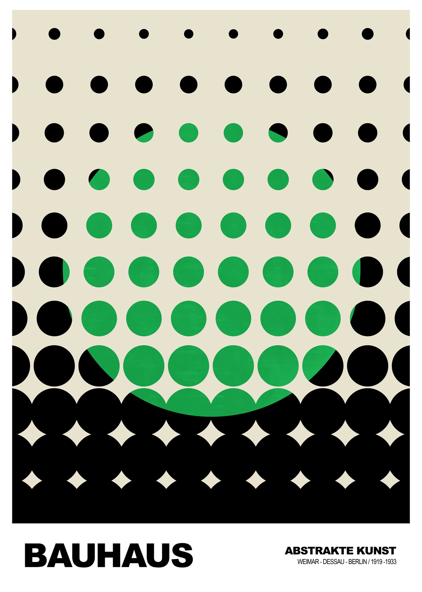Gestippeld Zicht Bauhaus poster