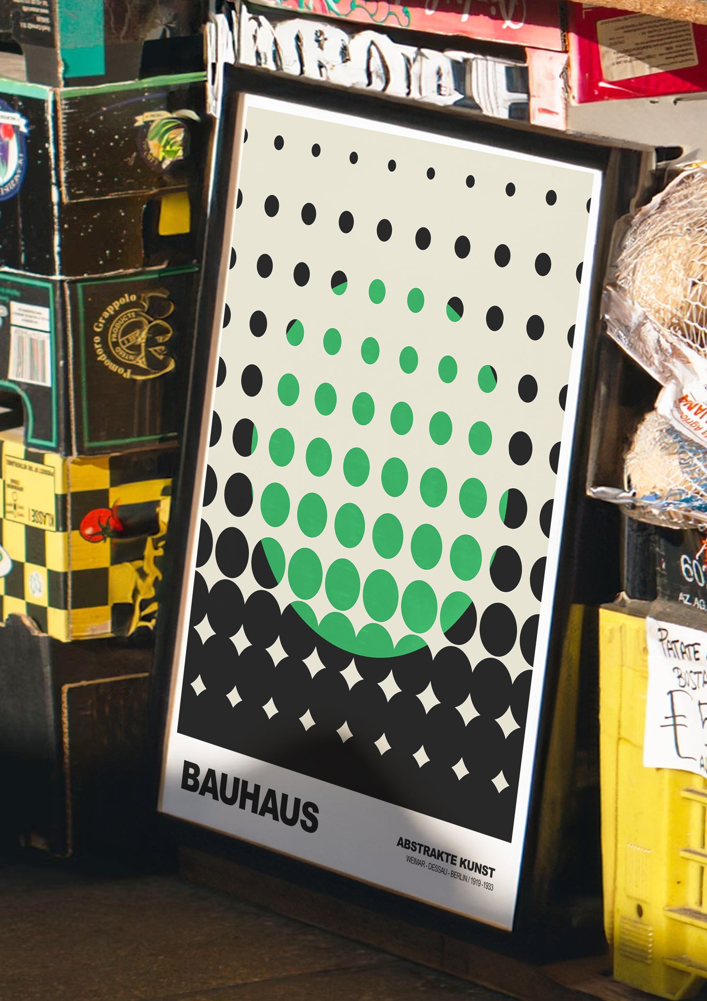 Gestippeld Zicht Bauhaus poster