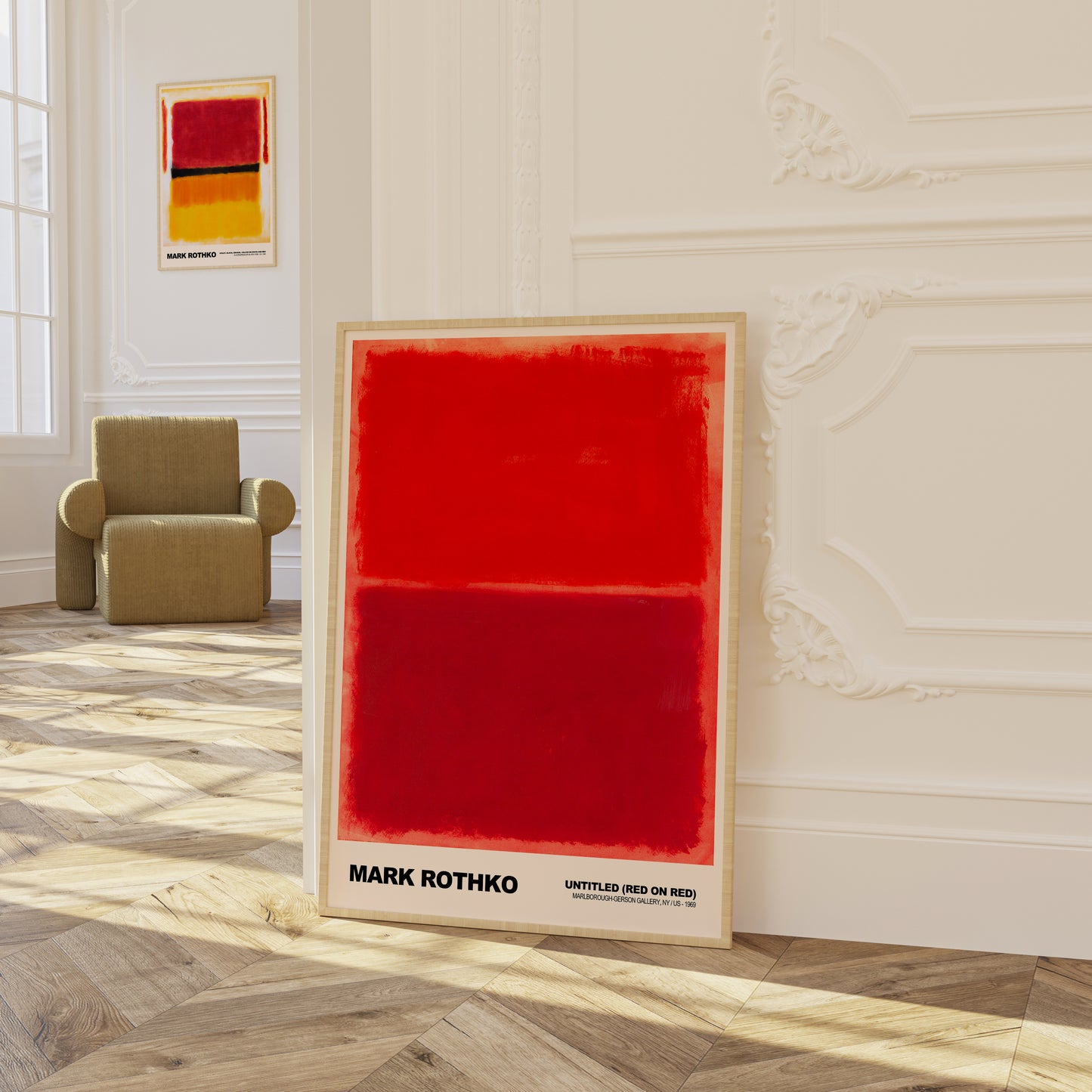 Mark Rothko Untitled (red on red) Poster