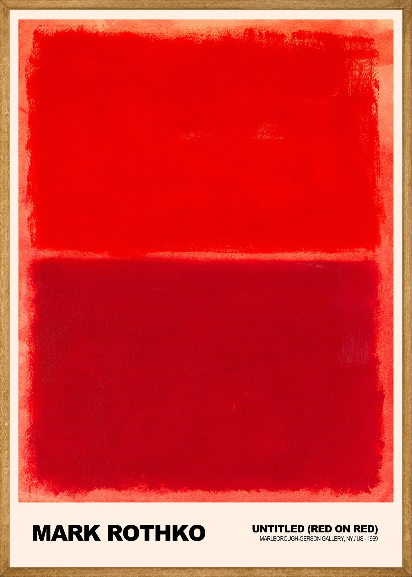 Mark Rothko Untitled (red on red) Poster