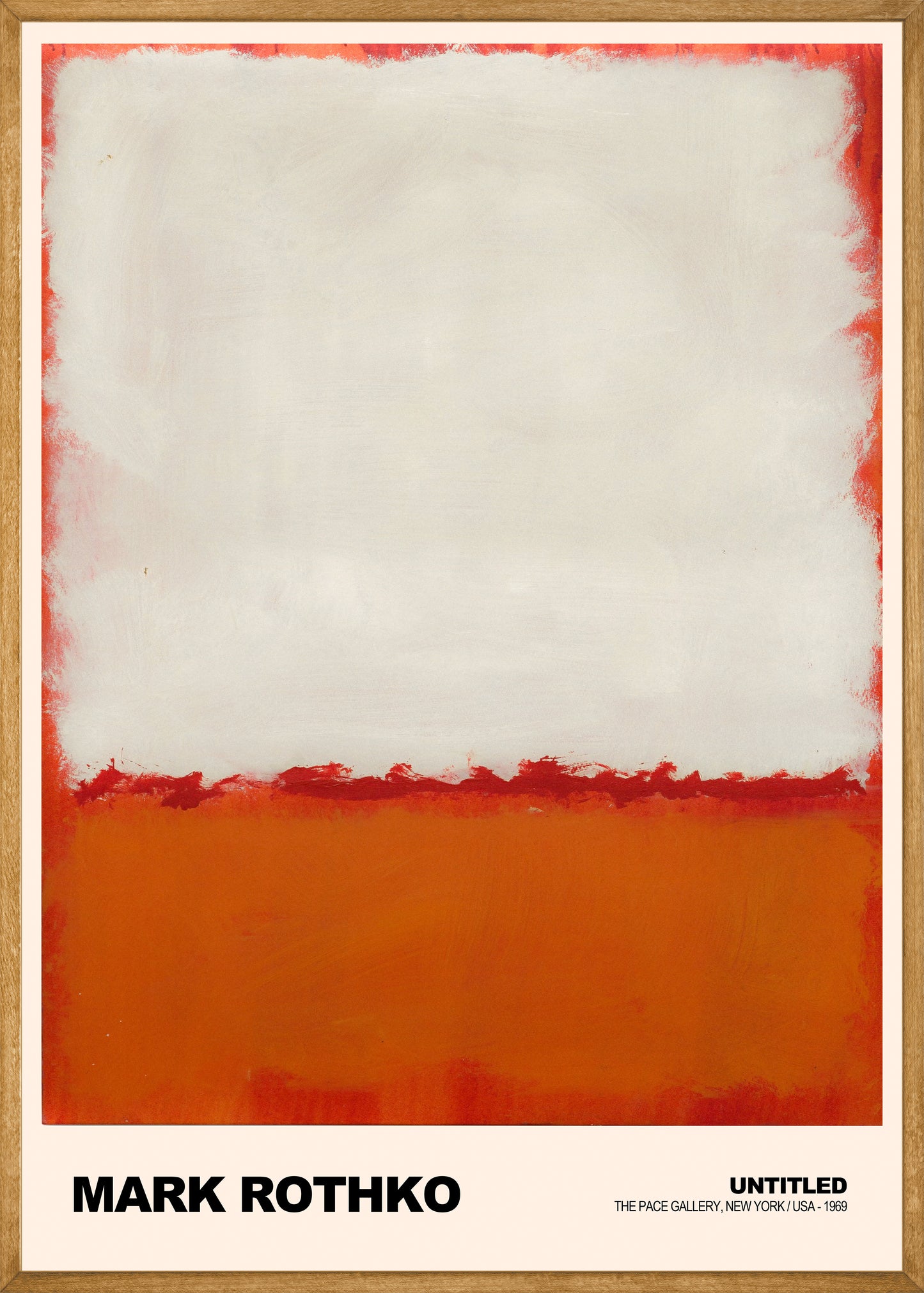Mark Rothko Untitled Orange red and White Poster