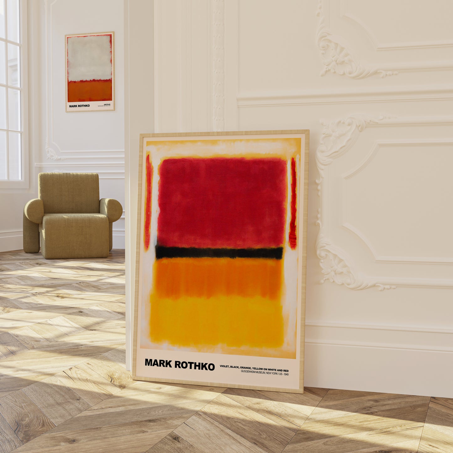 Mark Rothko Violet, Black, Orange, Yellow on White and Red Poster