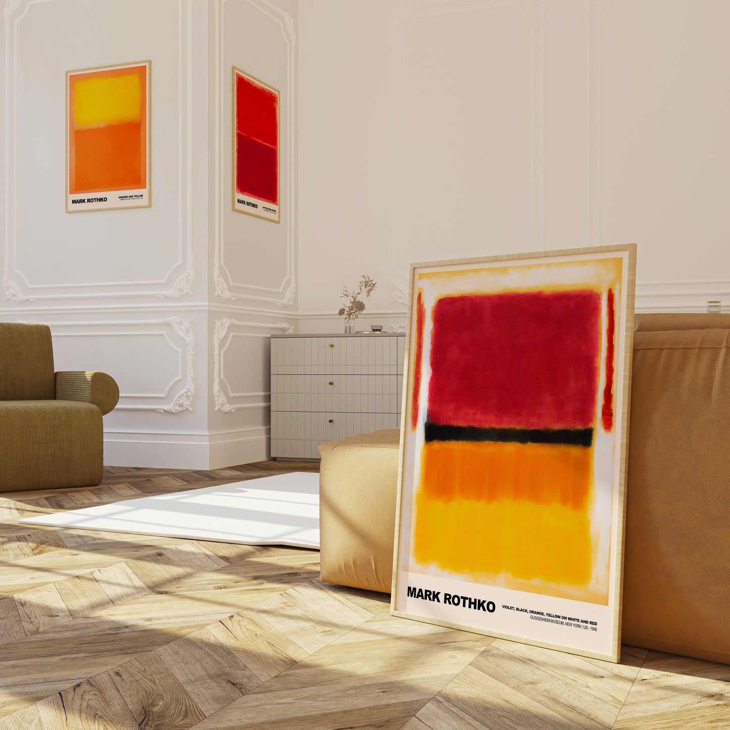 Mark Rothko Violet, Black, Orange, Yellow on White and Red Poster