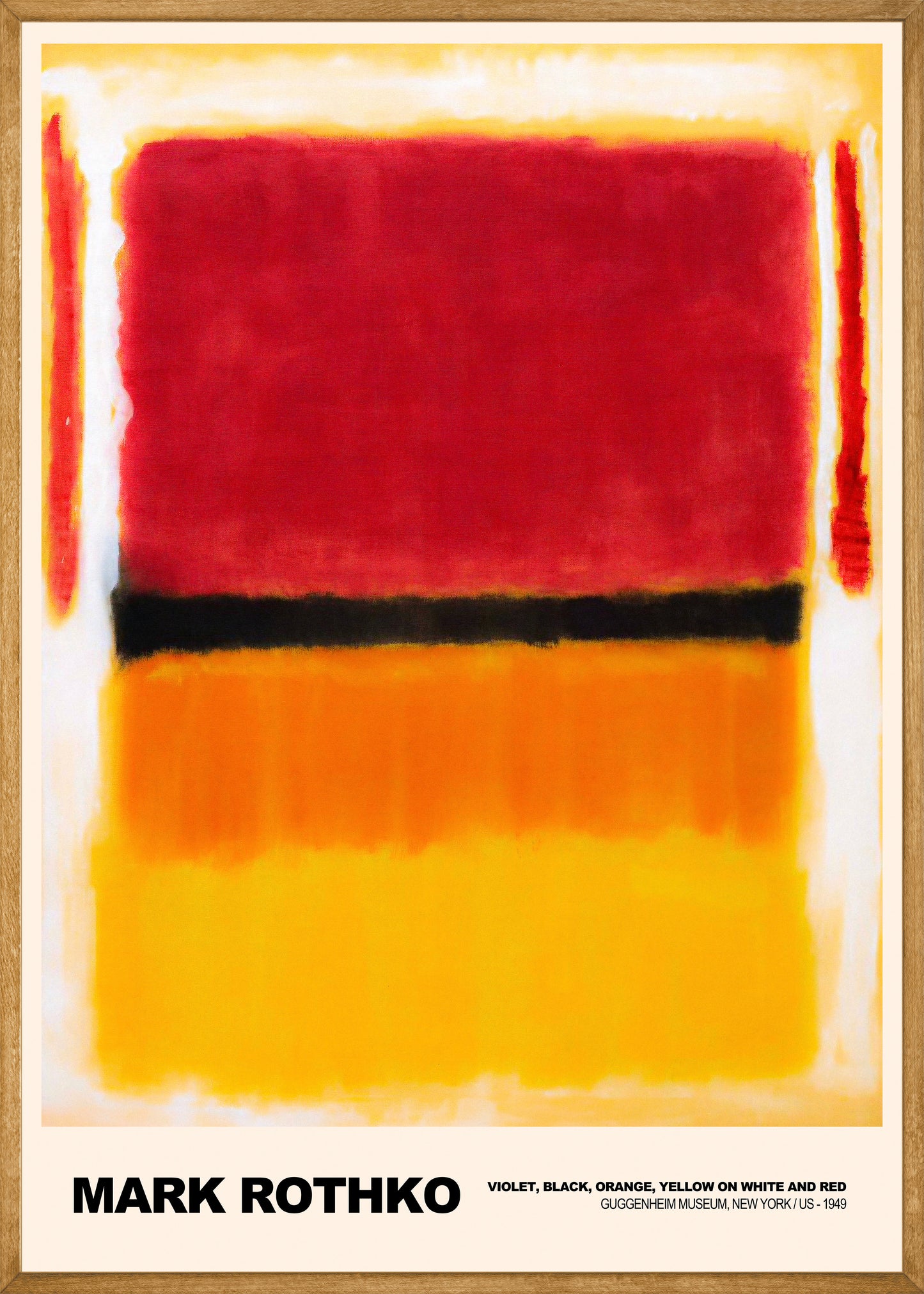 Mark Rothko Violet, Black, Orange, Yellow on White and Red Poster