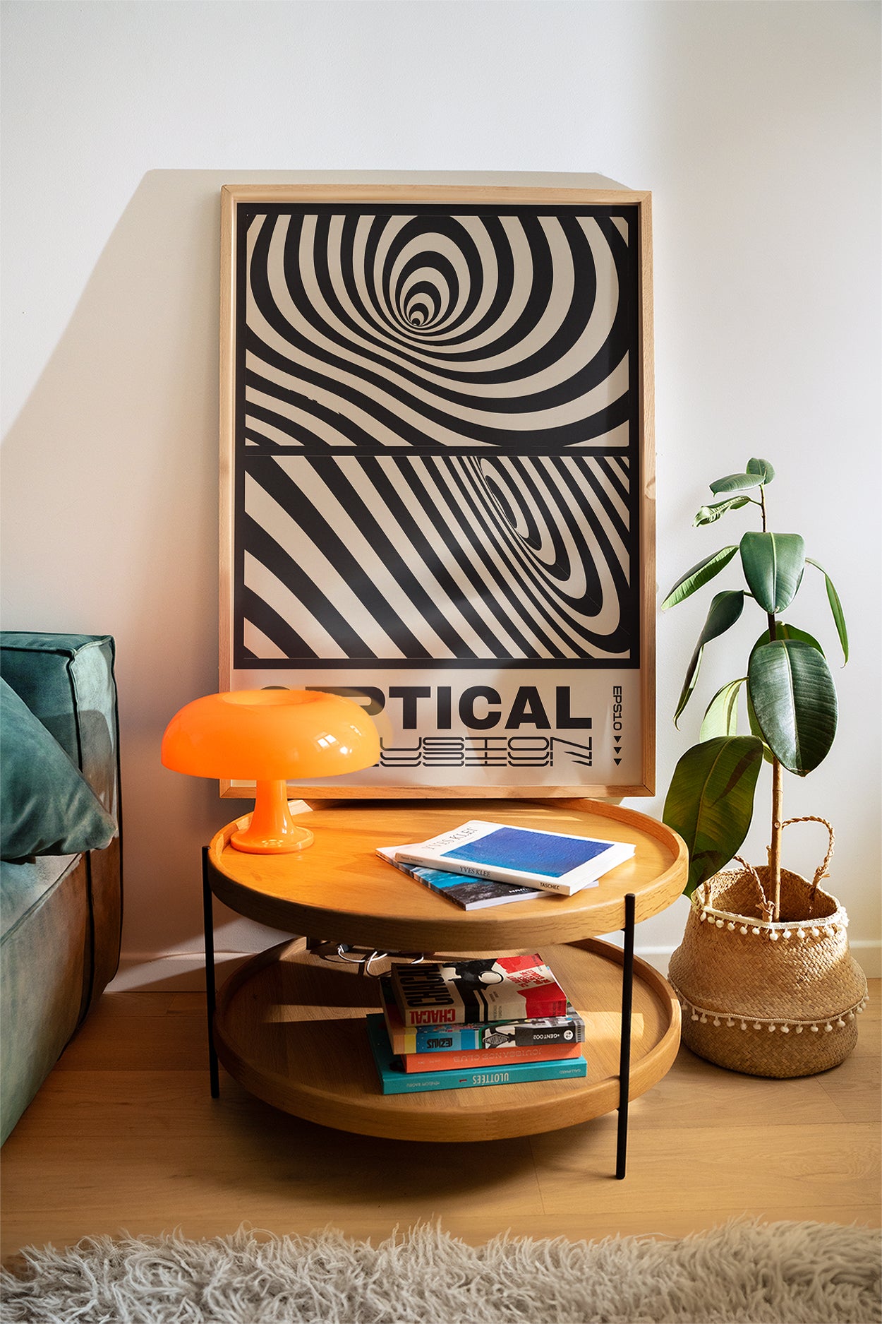 Optical Illusion, Black & White Poster