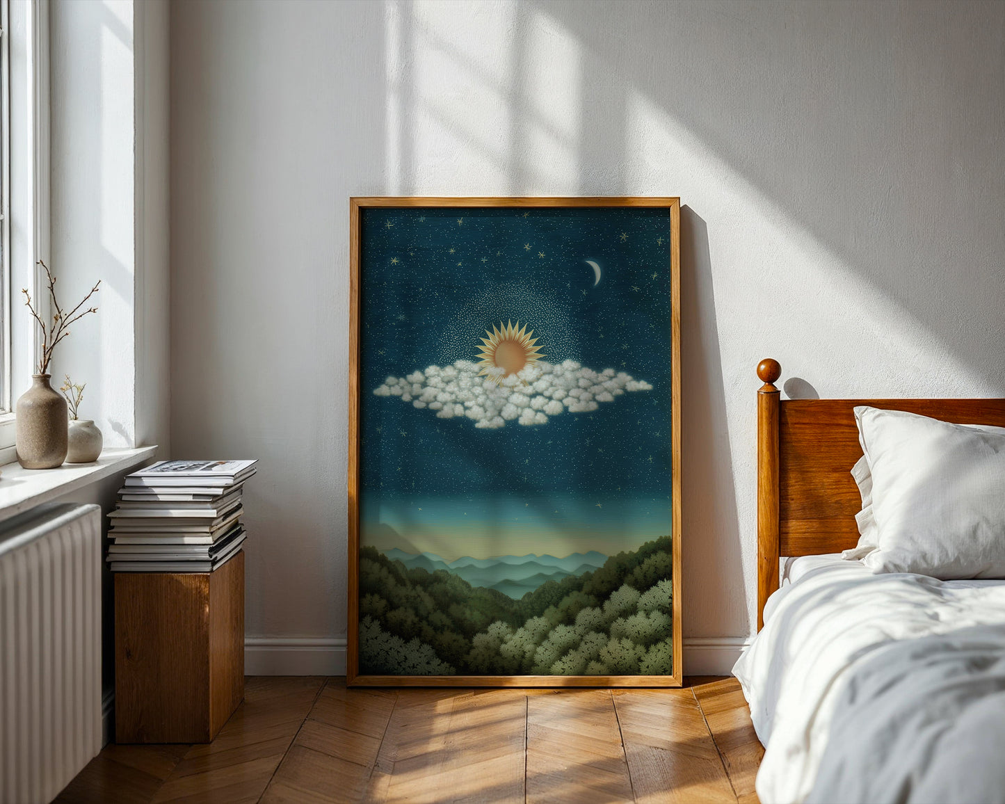 Sterrenhemel Boven het Woud Poster