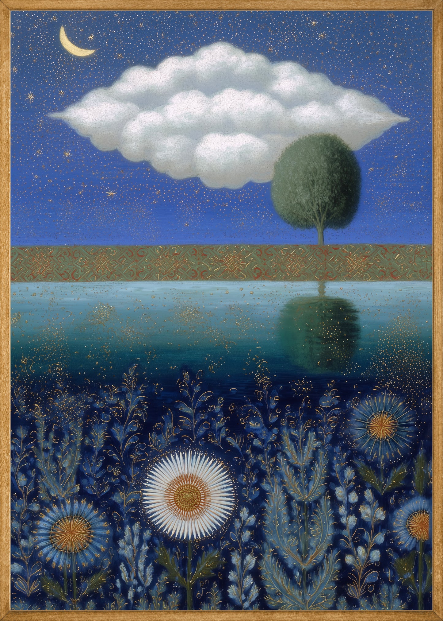 Sterrennacht aan het Water Poster