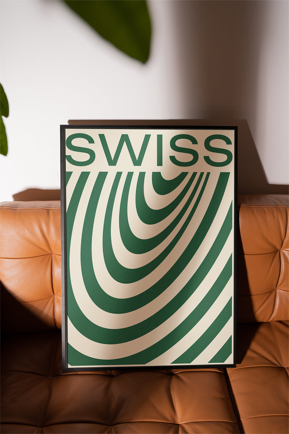 Swiss Motion, Green & Beige Poster