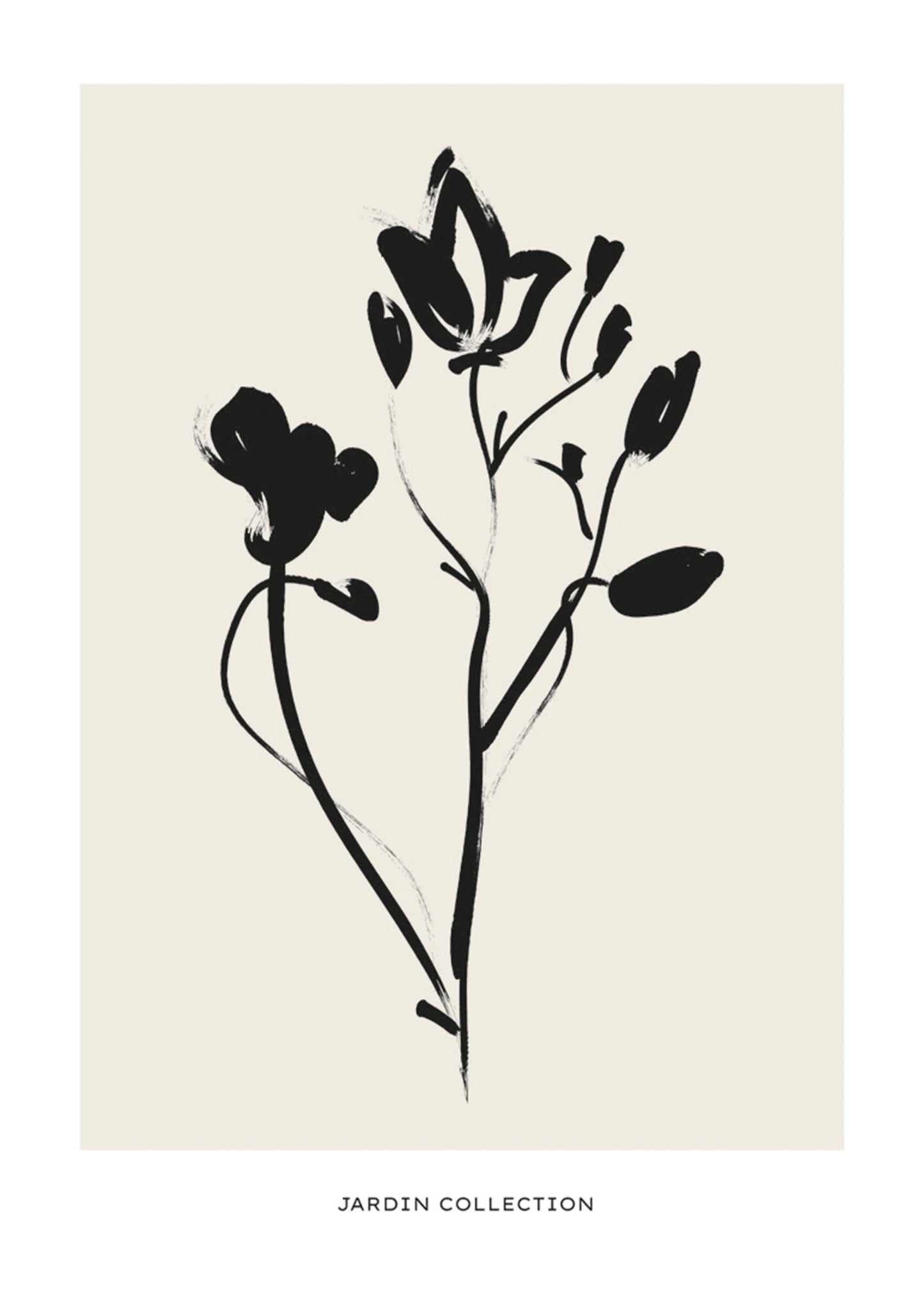 Getekende Bloem Poster