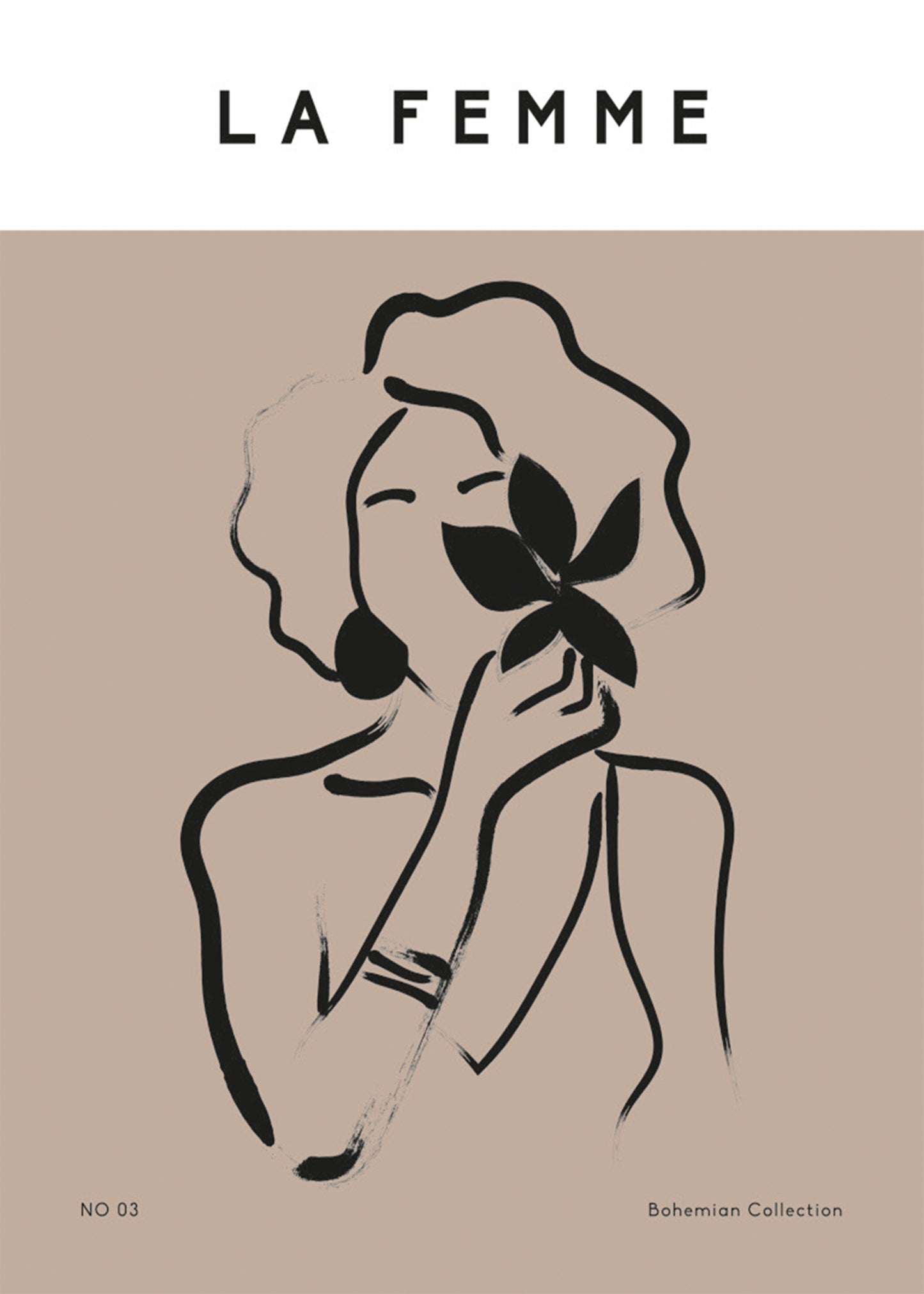 La Femme No3 Bohemian Art Poster