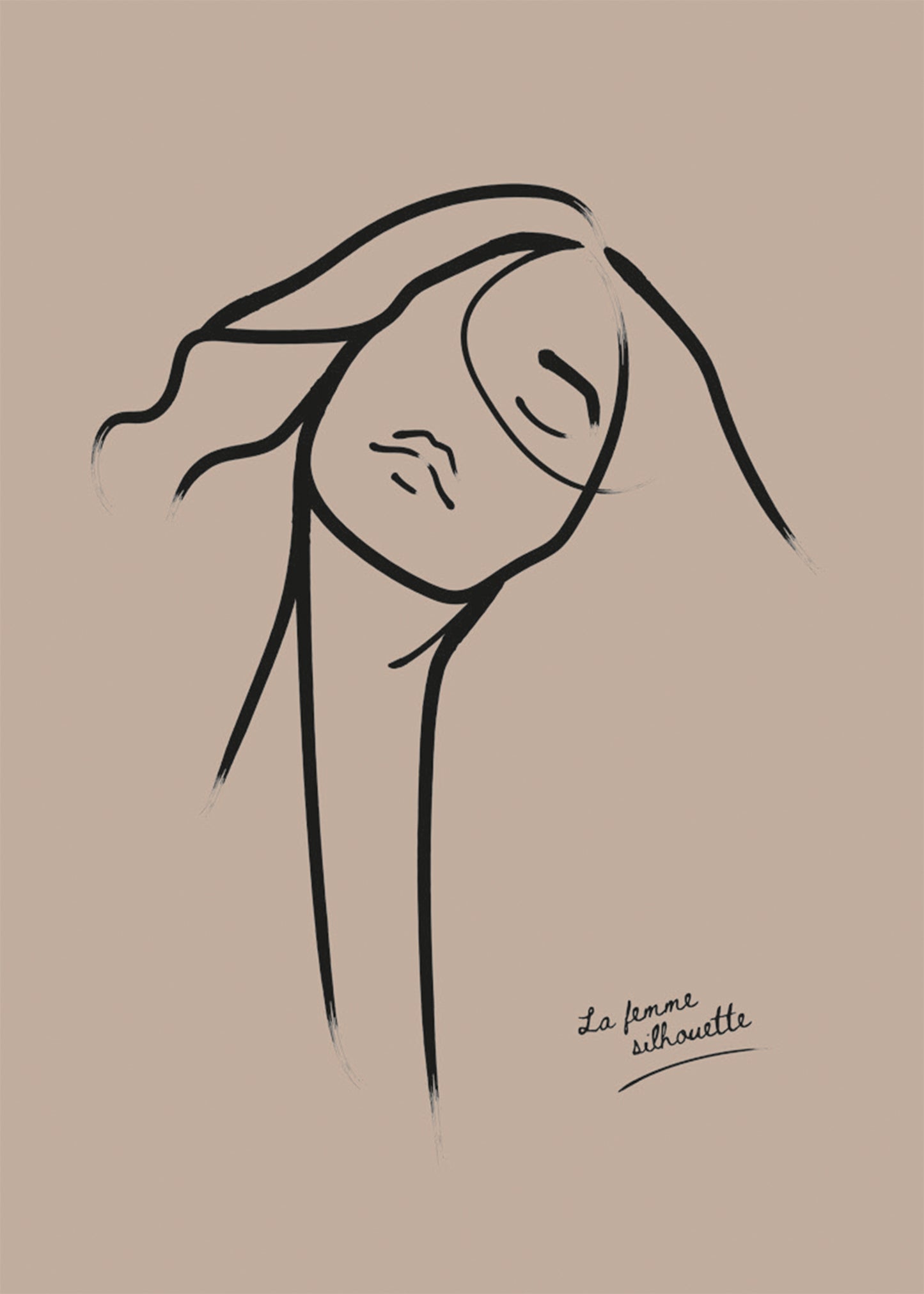 Line Art Vrouw Abstract Poster