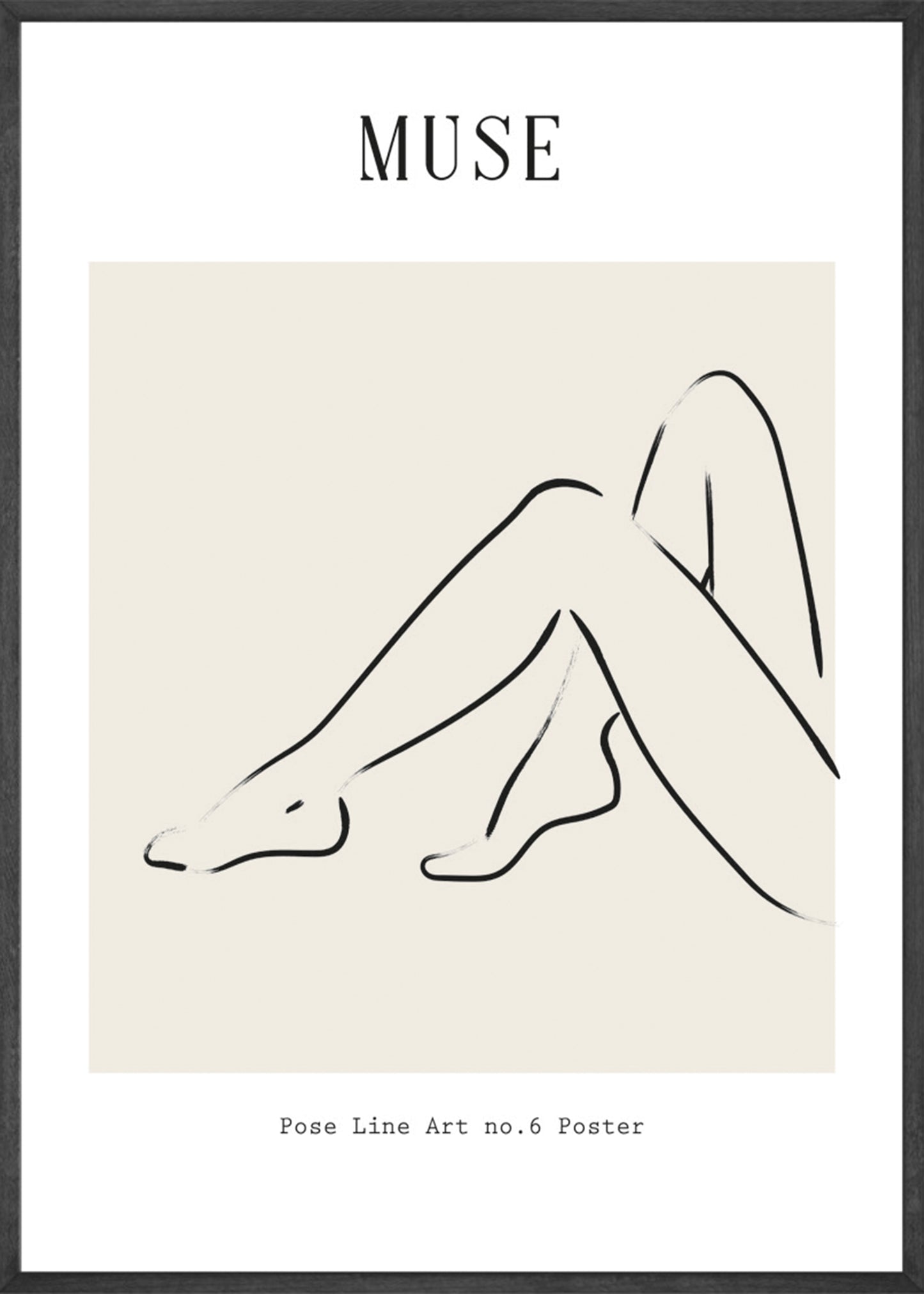 Muse Pose Line Art No6 Poster.