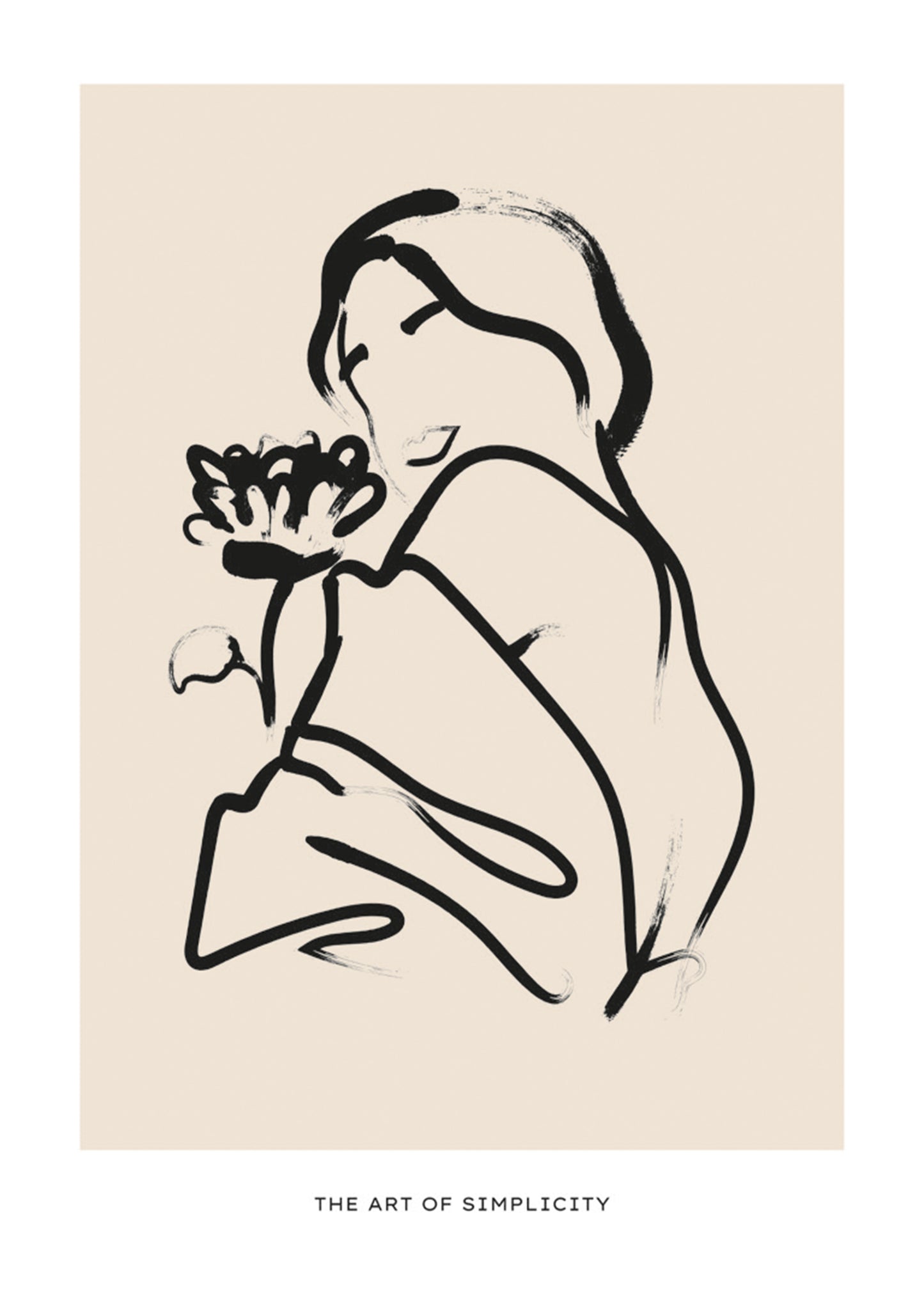 Line Art Women Art of Simplicity No1 Poster
