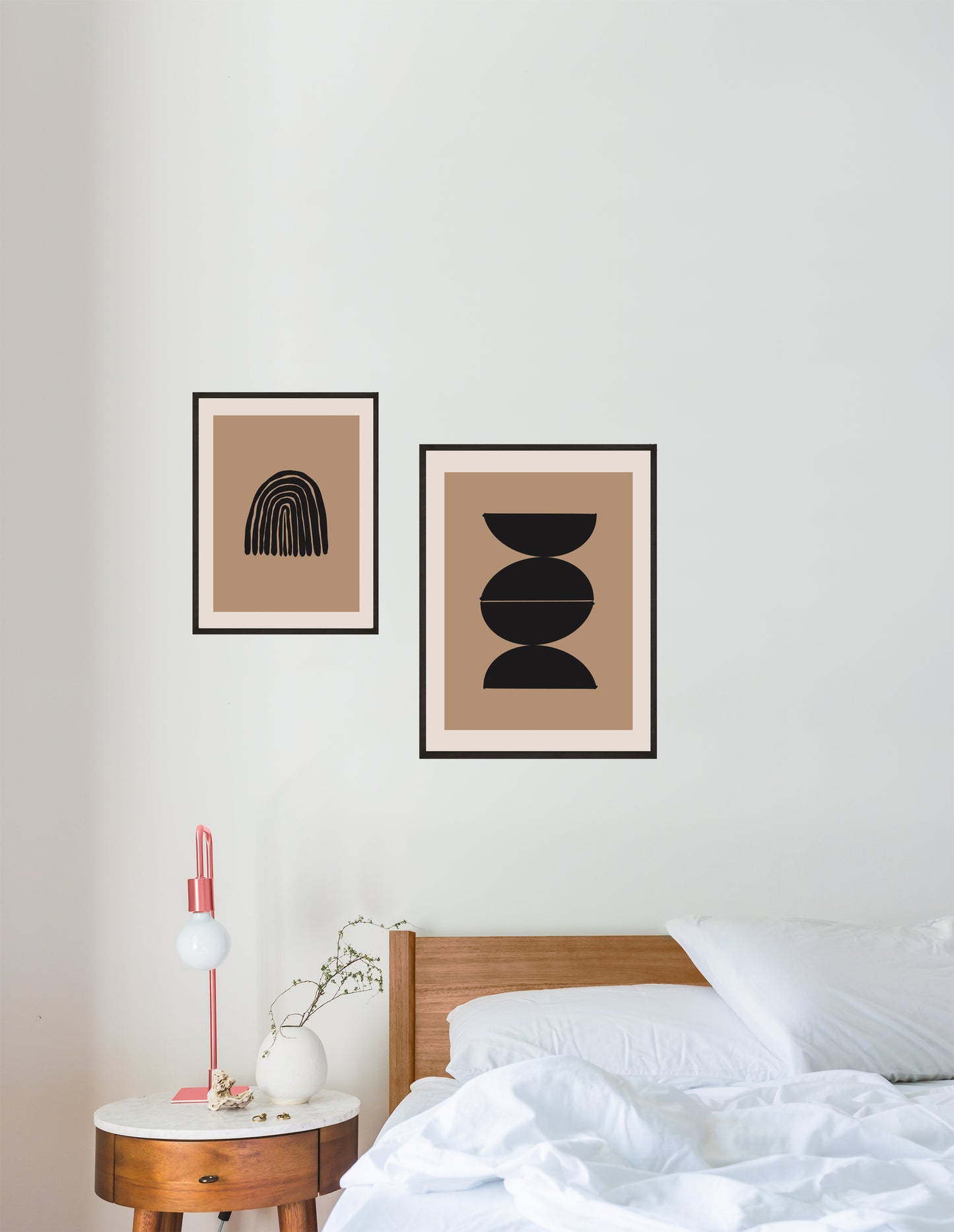 Terracotta Shapes Abstract No2 Poster