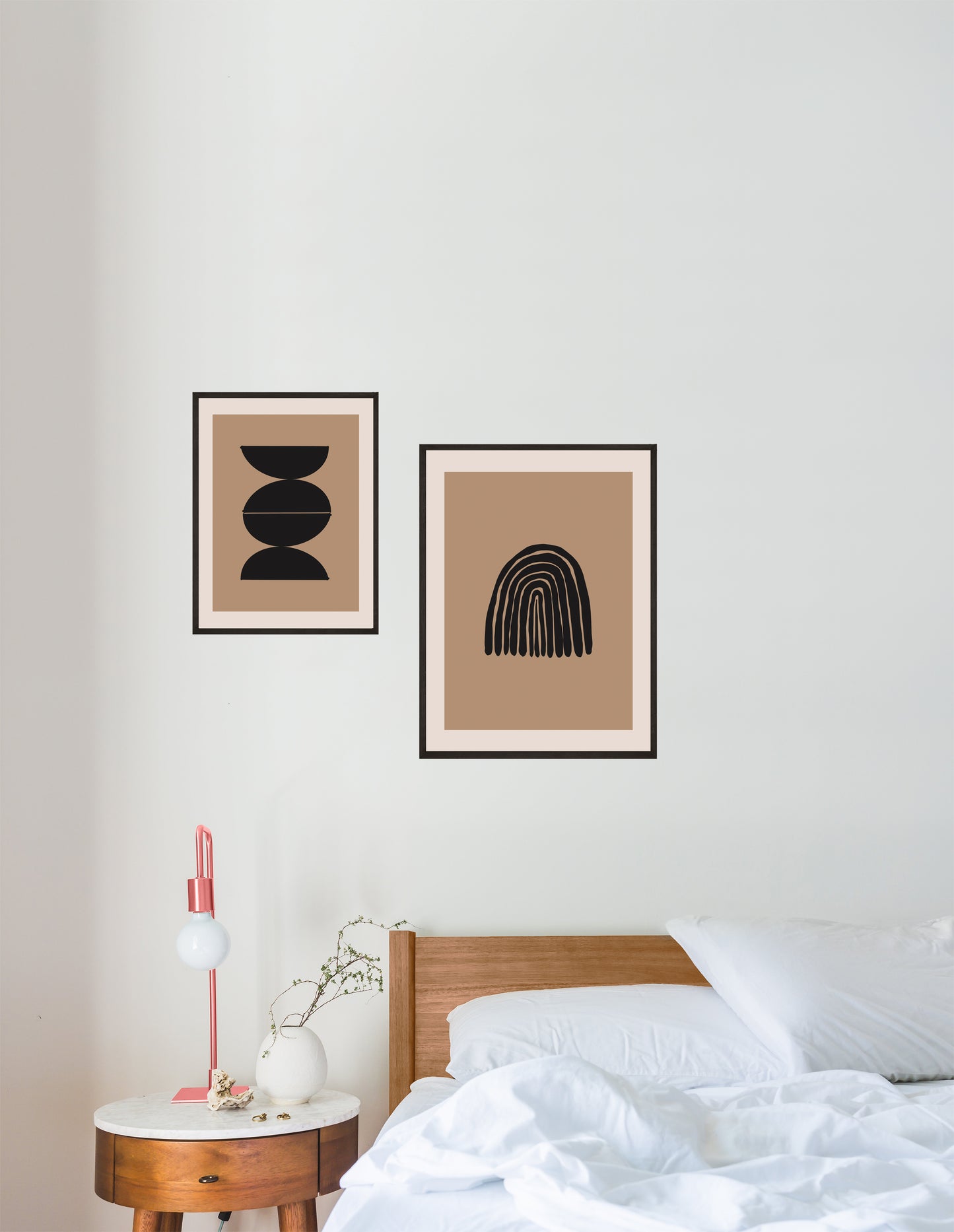 Terracotta Shapes Abstract No2 Poster