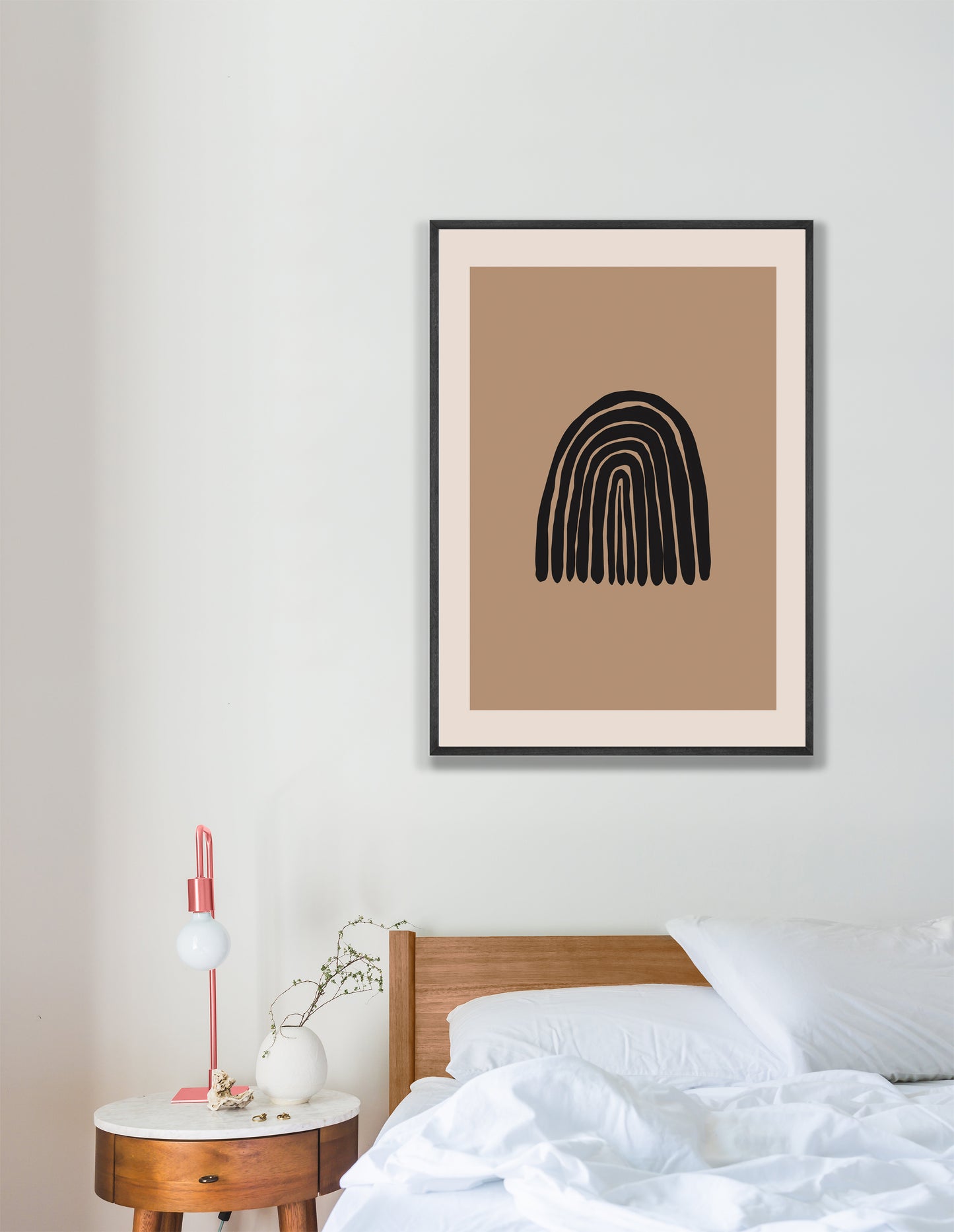 Terracotta Shapes Abstract No2 Poster