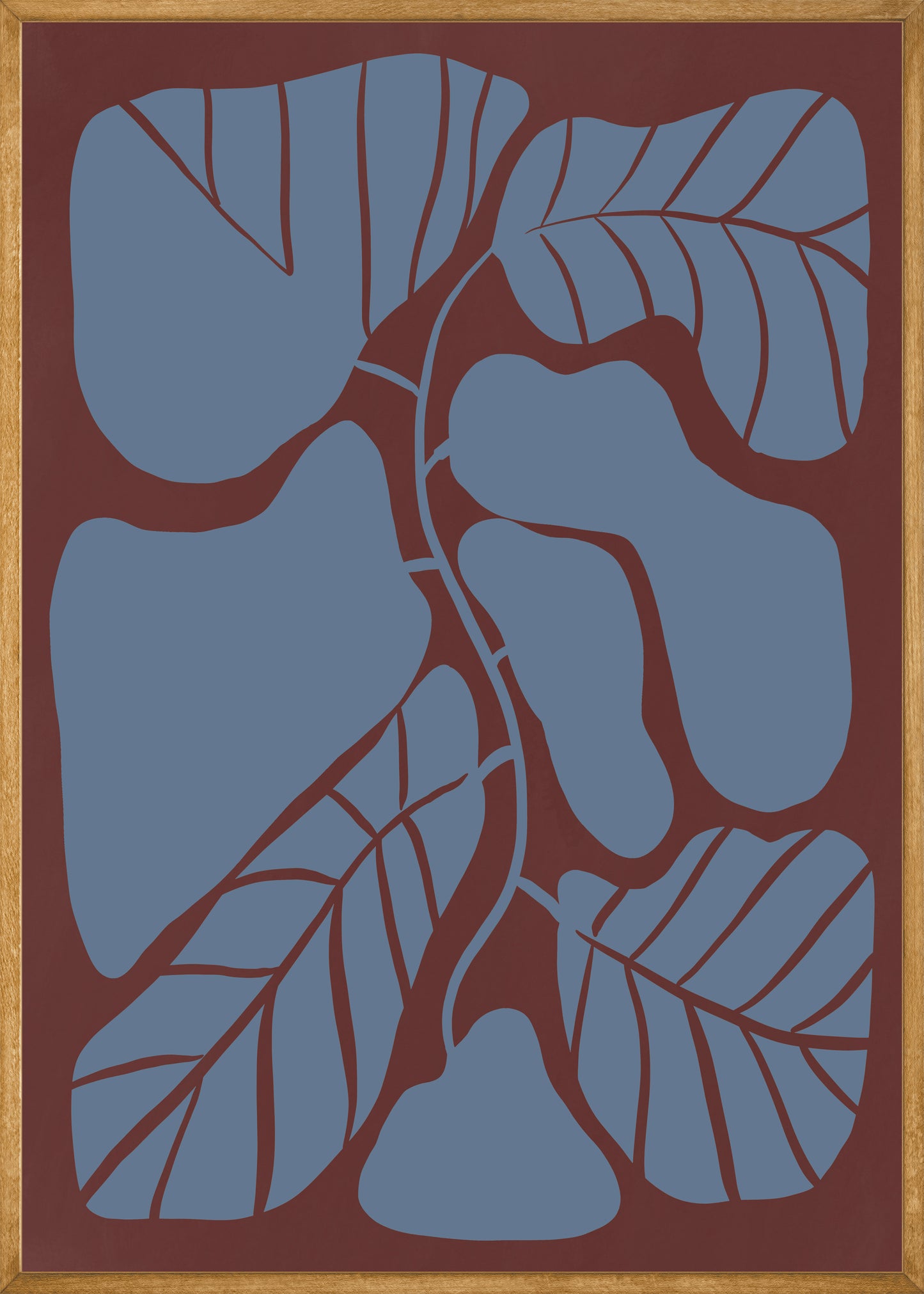 Autumn Monstera Bordeaux Rood Poster