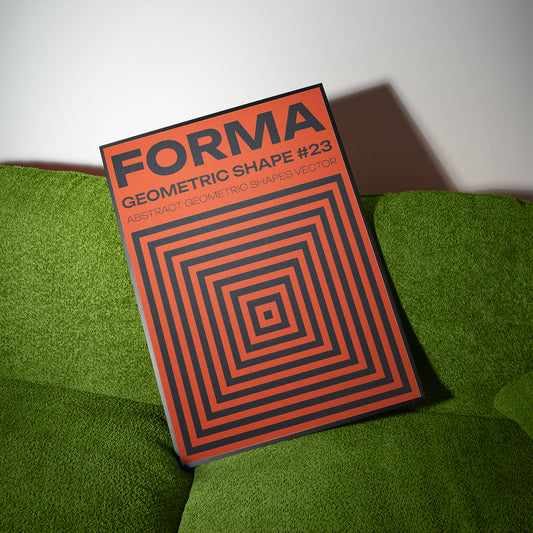 Forma Geometric Shape, Orange & Black Poster