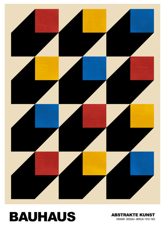 Gestapeld Zicht Bauhaus poster