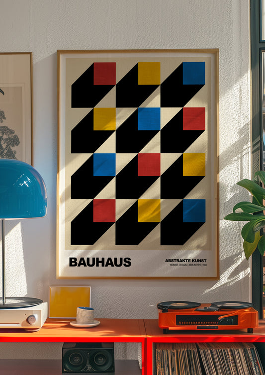 Gestapeld Zicht Bauhaus poster