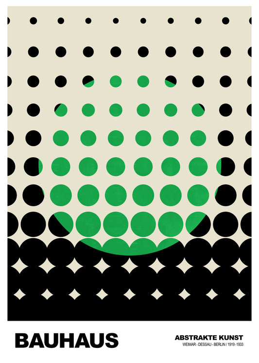 Gestippeld Zicht Bauhaus poster