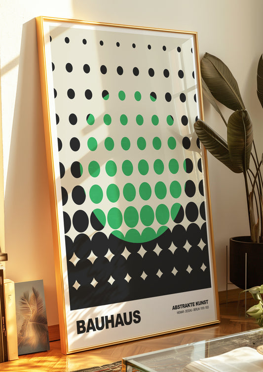 Gestippeld Zicht Bauhaus poster