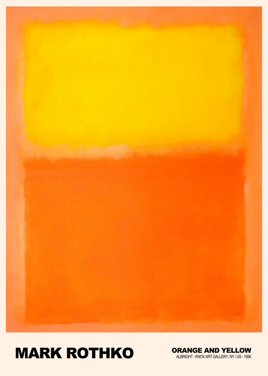 Mark Rothko Orange and Yellow Poster