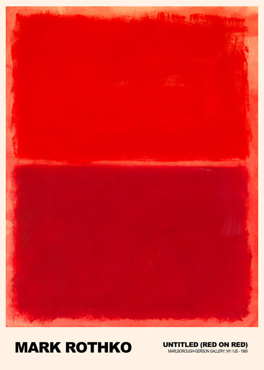 Mark Rothko Untitled (red on red) Poster