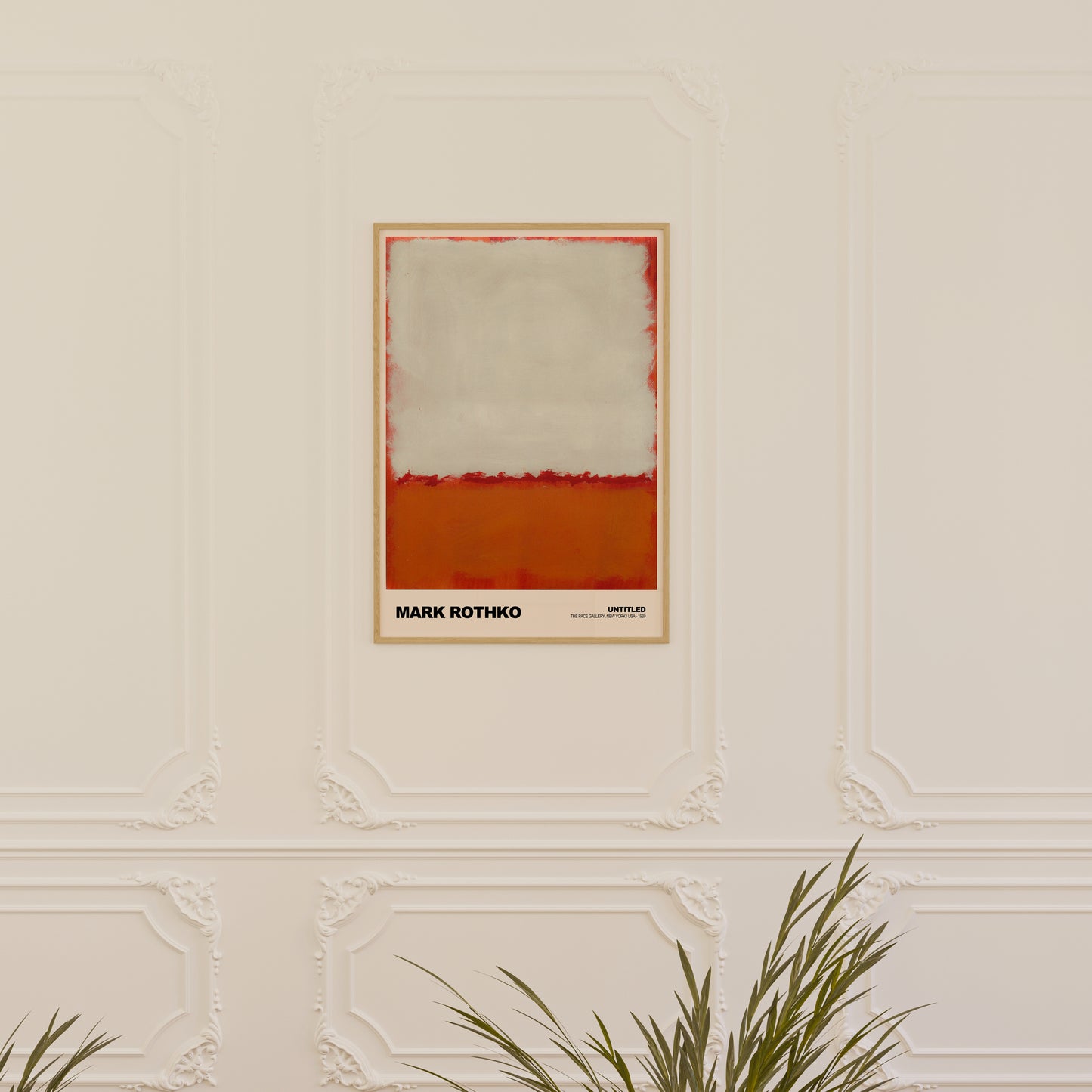 Mark Rothko Untitled Orange red and White Poster