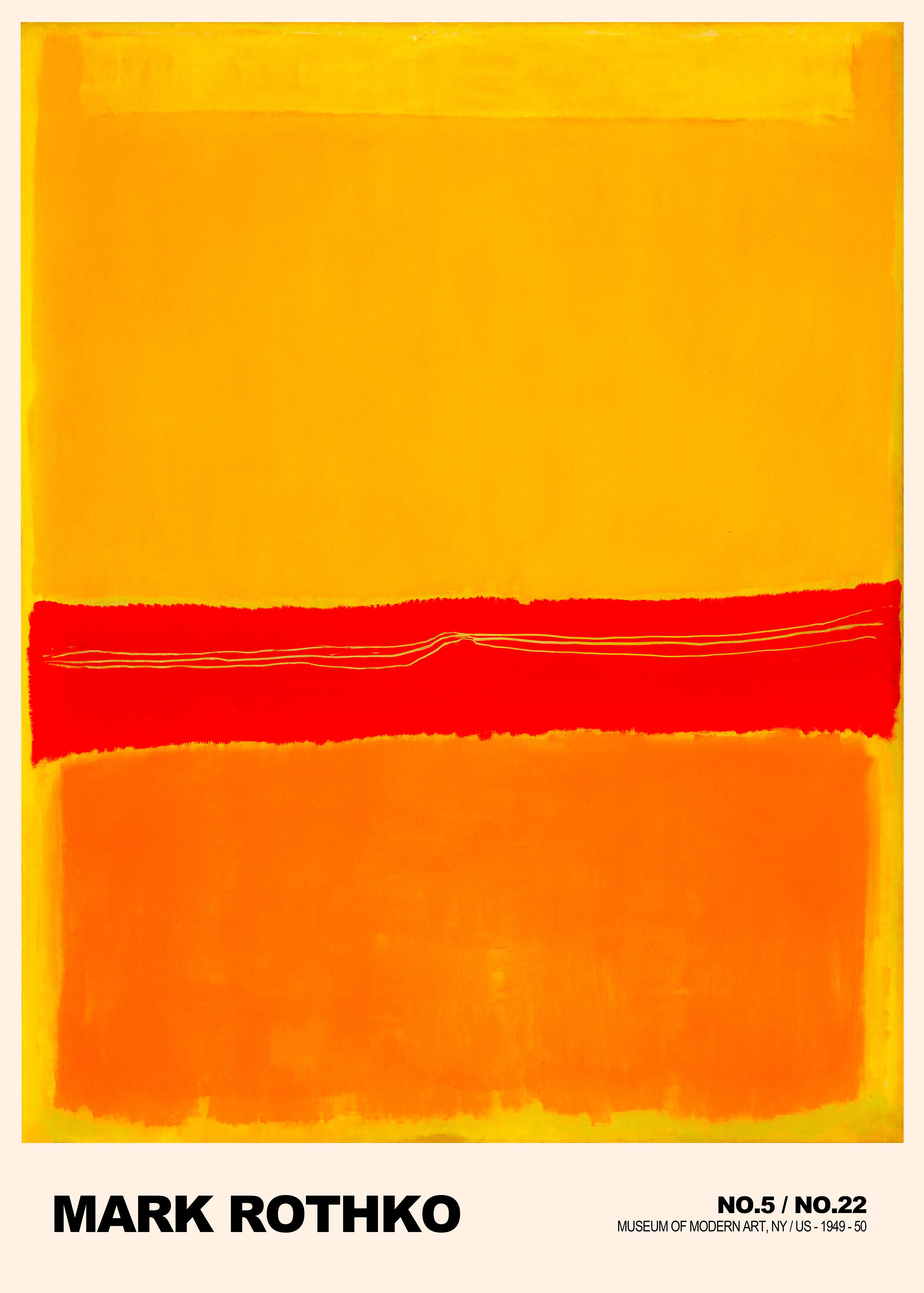Mark Rothko 5 Mark Rothko No.5/No.22 Poster – Studio Trenzy