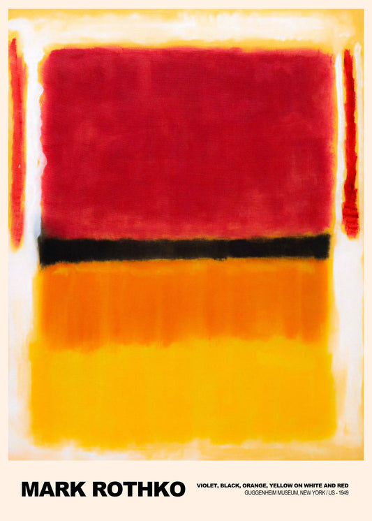 Mark Rothko Violet, Black, Orange, Yellow on White and Red Poster