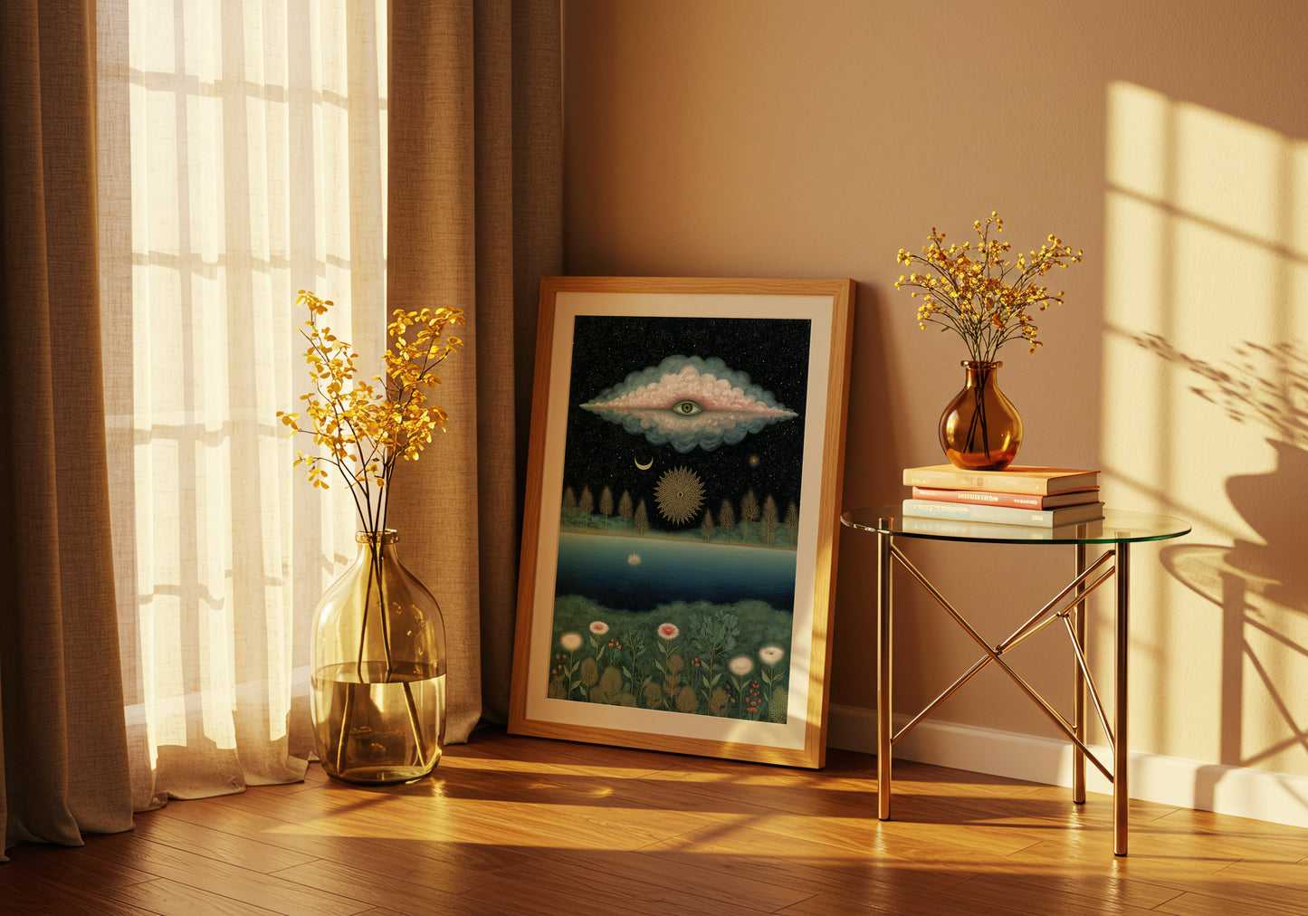 Sterrennacht aan de Oever Poster