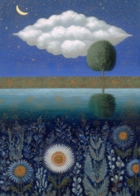 Sterrennacht aan het Water Poster