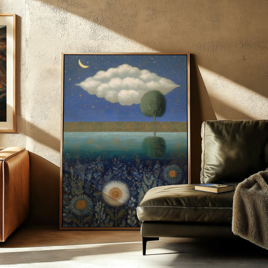 Sterrennacht aan het Water Poster