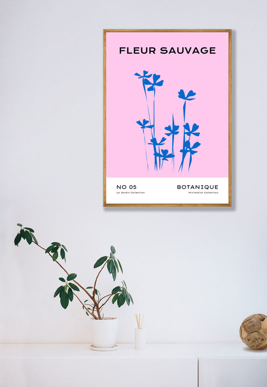Abstract art Fleur Sauvage No5 Poster