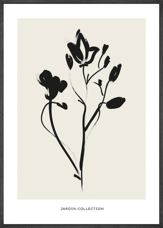 Getekende Bloem Poster