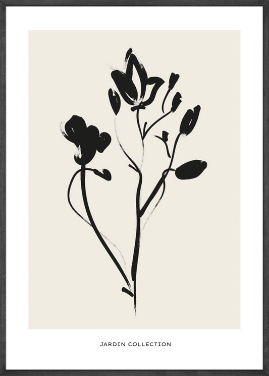 Getekende Bloem Poster
