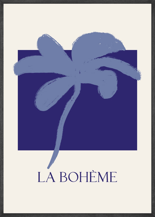 La Boheme Blauwe Bloem Poster