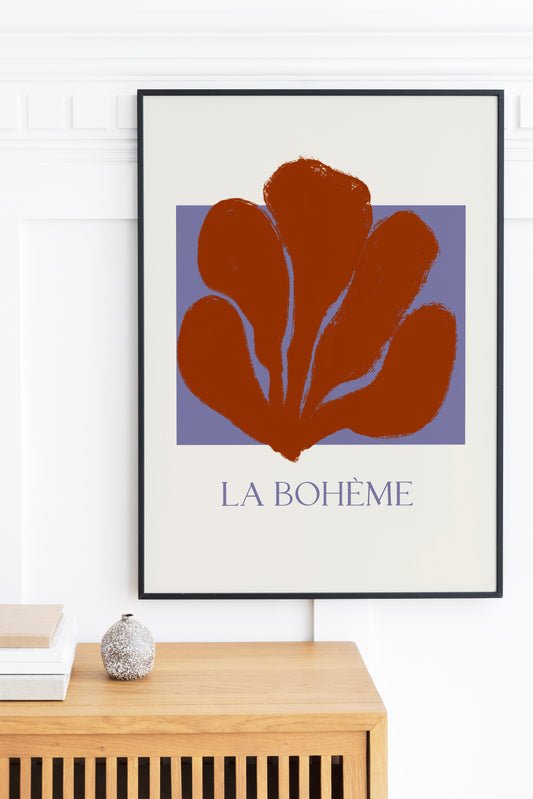 La Boheme Bloem Vorm Roodbruin No1 Poster