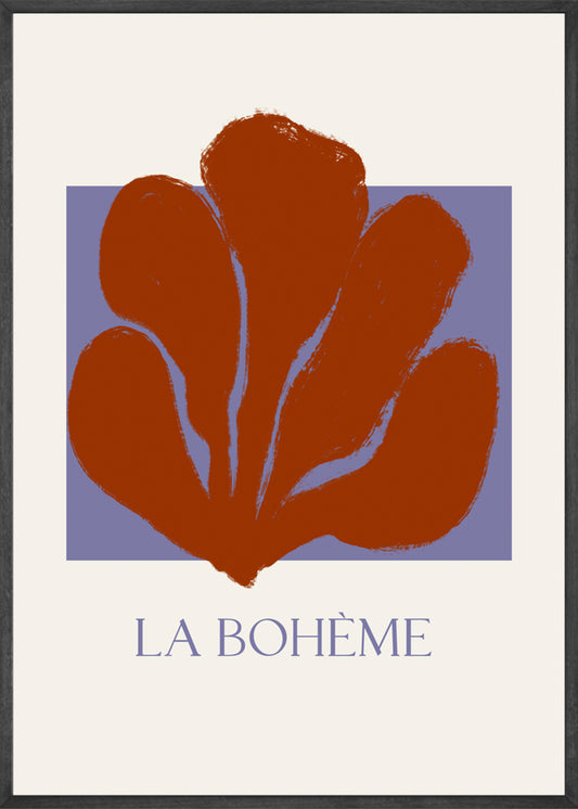 La Boheme Bloem Vorm Roodbruin No1 Poster