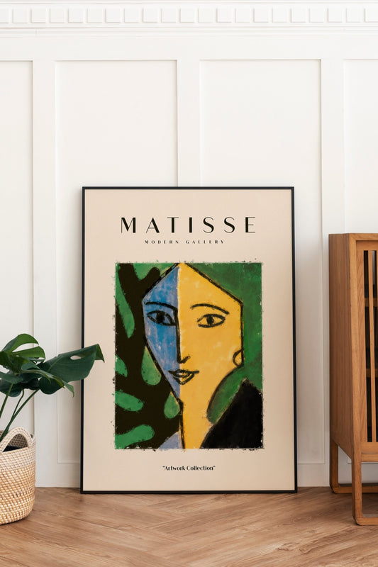 Portret Poster van Lydia Delectorkaya in Achtergrond, Henri Matisse  
