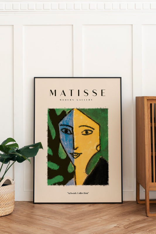 Portret Poster van Lydia Delectorkaya in Achtergrond, Henri Matisse