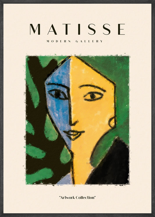Portret Poster van Lydia Delectorkaya in lijst, Henri Matisse